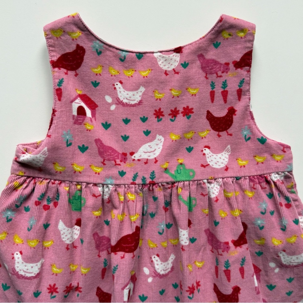 Baby Boden Girls Farm Animal Cord Pinnie Dress - Size 12-18M - Picture 7 of 16